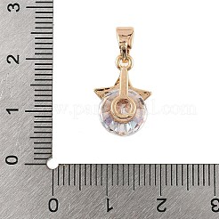 Ottone micro spianare pendenti zirconi&nbsp;KK-E795-03KCG-02