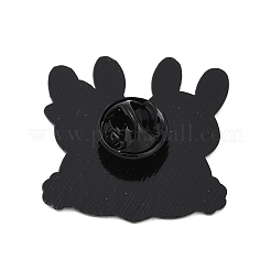 Spille smaltate a forma di abbraccio di animale carino con cuore&nbsp;PALLOY-D361-01EB-04