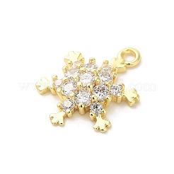 Weihnachtsmotiv Messing Micro Pave Zirkonia Charms&nbsp;KK-P278-06G