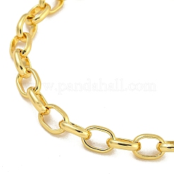 Ovale Gliederarmbänder aus Messing mit Gestellbeschichtung für Damen&nbsp;BJEW-B106-21G