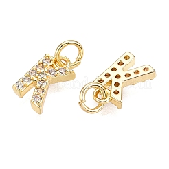 Messing micro pave klar zirkonia charme&nbsp;KK-ZX025-07K