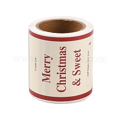 50 pz quadrato di Natale con adesivi in rotolo con la scritta Buon Natale&nbsp;DIY-M070-03A