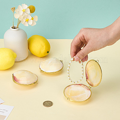 2 présentoir de rangement pour bagues en coquillage naturel&nbsp;SHEL-MA0001-03