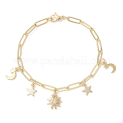 Armbänder mit Anhängern aus Messing&nbsp;BJEW-JB12926