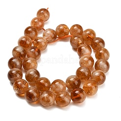 Colliers de perles de citrine naturelle en forme de cœur&nbsp;G-L663-A02-12mm