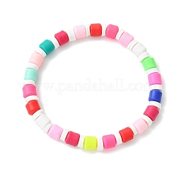 Bracelets extensibles en perles de pâte polymère pour femmes&nbsp;BJEW-JB13937
