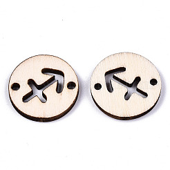 Connecteurs de maillons en bois de peuplier naturel non fini&nbsp;LS-WOOD-S045-139A-08