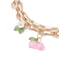 2 chaîne décorative en verre pour sac de fleurs et de fruits&nbsp;AJEW-BA00172-01