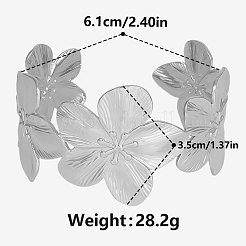 Florale Armreifen aus 304 Edelstahl für Damen&nbsp;DV7569-1