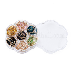 70 Stück 7 Farben k9 Glasverbinder Charms&nbsp;GLAA-N038-17