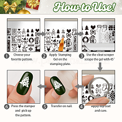 Plantillas de arte de uñas diy de acero inoxidable&nbsp;MRMJ-WH0098-052