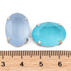 Ovale cucito su strass&nbsp;GLAA-K069-06B-P