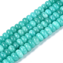 Chapelets de perles de jade blanche naturelle&nbsp;G-Q613-01F-14