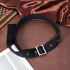 1 ceinture abdominale en tissu noir&nbsp;AJEW-GF0014-51P