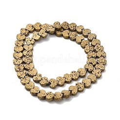 Hebras de cuentas de roca de lava natural galvanizada&nbsp;G-Q1009-G01-01G