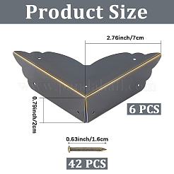 6 protector de esquina de hierro para muebles de gabinete&nbsp;FIND-CP0003-43AB