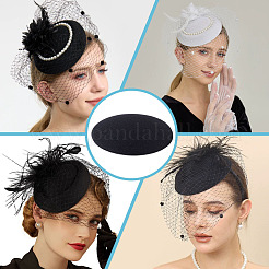 Base per cappello da fascinator rotondo in tessuto per la magia della modisteria&nbsp;AJEW-WH0270-739B