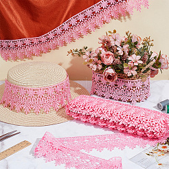 Ruban de dentelle de fleur de polyester&nbsp;OCOR-WH0105-156C