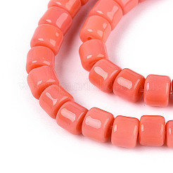 Cuentas opacas de color sólido cuentas de vidrio&nbsp;GLAA-N065-4x4mm-C02