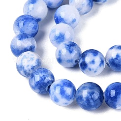 Colliers de perles de jade persan teintées naturellement&nbsp;G-Q609-12mm-01