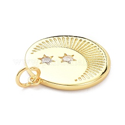 Messing micro pave klare zirkonia anhänger&nbsp;ZIRC-L091-104G