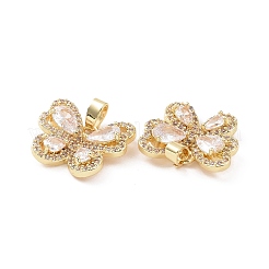 Pendentifs avec zircon cubiques à micro-pavés en laiton&nbsp;KK-E068-VC403