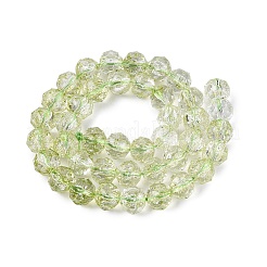 Fili di perline di vetro trasparenti screpolate&nbsp;GLAA-N063-10mm-07