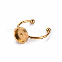 201 accessori per anelli con polsino in acciaio inossidabile&nbsp;STAS-S080-042C-G
