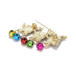 Sapin de noël avec cloche émail broche avec strass&nbsp;JEWB-A004-27G