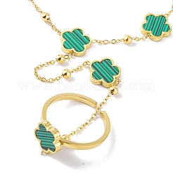Ionenplattierung (IP) 304 Edelstahl-Ringarmbänder&nbsp;BJEW-H606-08G