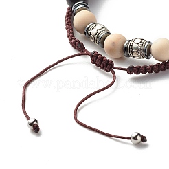 Set di braccialetti elastici per famiglia con codice morse&nbsp;BJEW-JB07352-04