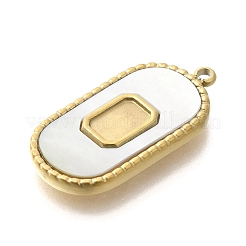 Ionenplattierung (IP) 304 Edelstahl Pavé Muschel Anhänger&nbsp;STAS-K263-73G