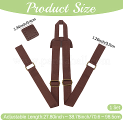1 jeu de sangles de sac réglables en nylon et cuir PU&nbsp;DIY-CL0001-88B