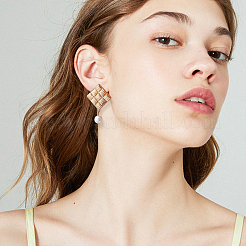 20 pieza de fornituras de aretes de latón&nbsp;KK-BC0007-94