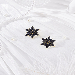 1 Paar Ohrstecker mit Blumen-Zirkonia&nbsp;EJEW-LP0013-09