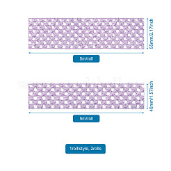2 rouleau 2 tailles de ruban élastique en polyester&nbsp;EW-TA0001-02E
