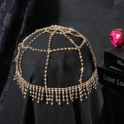 Stirnbänder aus legiertem Strass-Mesh&nbsp;OHAR-WH20005-32G