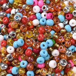 Perline di semi di vetro di colori opachi e trasparenti e metallici&nbsp;SEED-A030-07A
