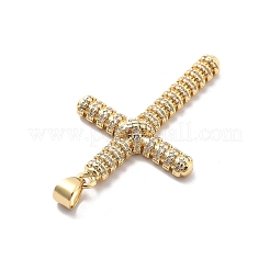 Laiton plaqué en rack avec pendentifs en zircone cubique transparente&nbsp;KK-Q017-21G