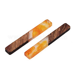 Gros pendentifs en résine opaque et bois de noyer&nbsp;RESI-TAC0017-04D