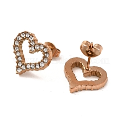 Boucle d'oreille à tige en acier inoxydable 304 avec placage sous vide PVD&nbsp;EJEW-C099-05RG