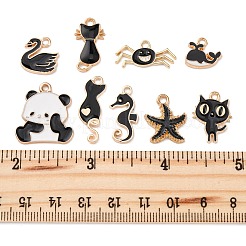 Colgantes de esmalte de aleación 18pcs 9 estilos&nbsp;ENAM-FP0002-37