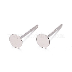 925 accesorio para pendientes de plata de ley chapada en rodio antideslustre&nbsp;STER-P032-15-4mm