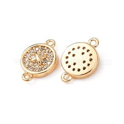 Messing Micro pave klar Zirkonia Verbinder&nbsp;KK-T082-08G