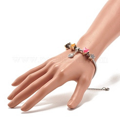 304 bracciali a catena tonda europea in acciaio inossidabile per donna&nbsp;BJEW-JB07492