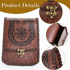 Gürteltaschen aus PU-Leder mit nordischer Prägung&nbsp;AJEW-WH20072-13