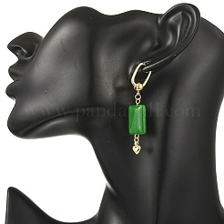 Ohrringe aus natürlichem weißen Jade&nbsp;EJEW-JE07320