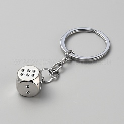 Würfel-Schlüsselanhänger aus Zinklegierung&nbsp;AJEW-WH0504-77P