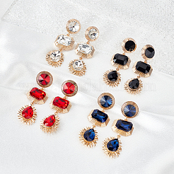 4 paio di orecchini pendenti con strass ovali&nbsp;EJEW-AN0003-05