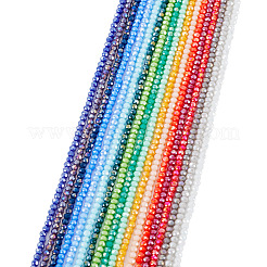 18 Stränge 18 Farben Galvanisieren Glasperlen Stränge&nbsp;EGLA-TA0013-40